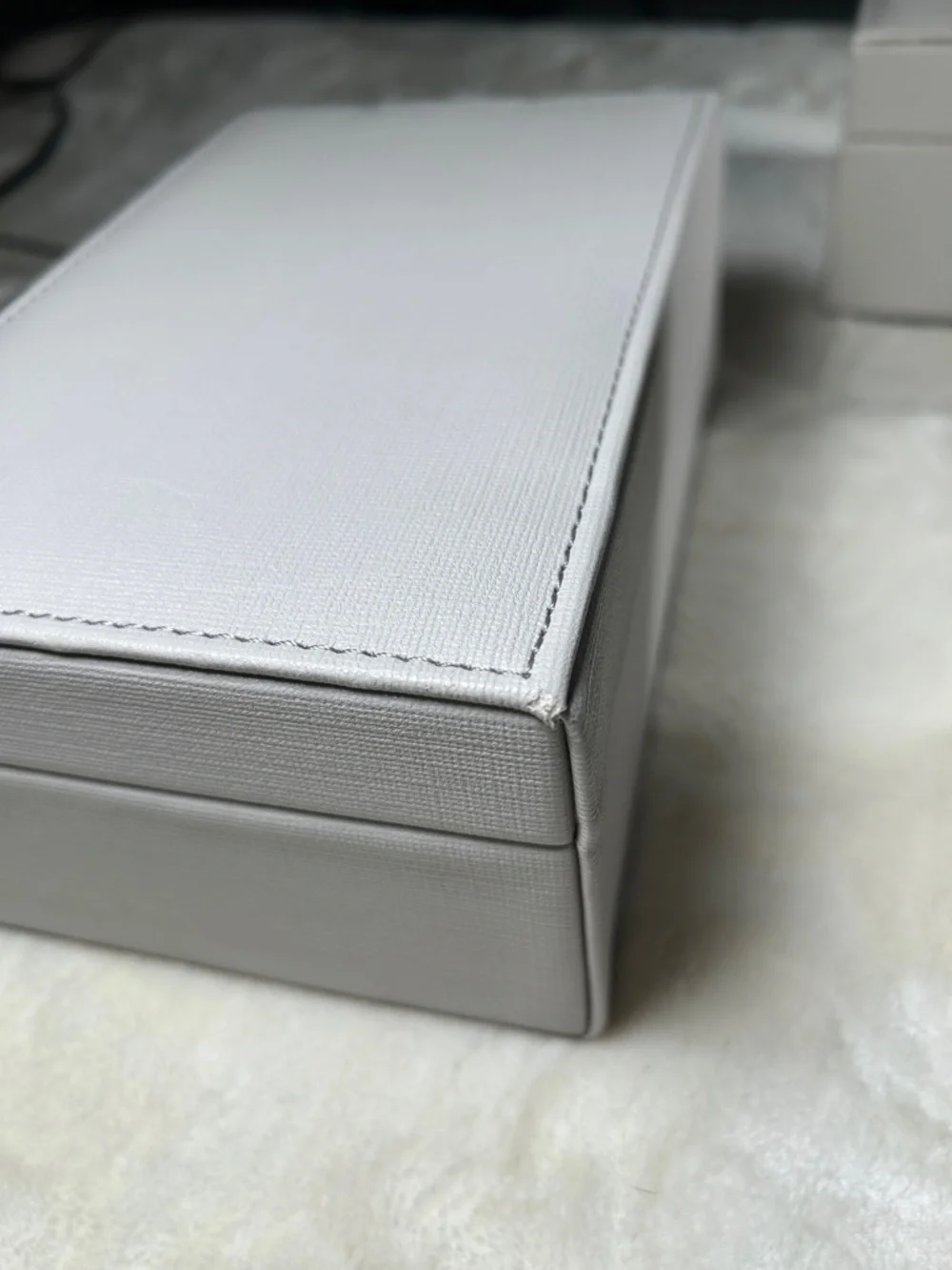 2 NEW Kendra Scott Gray Faux Leather Jewelry Boxes *with Defects*